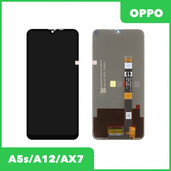LCD дисплей для Oppo A5s, A12, AX7, Realme 3 с тачскрином (черный) 100% оригинал