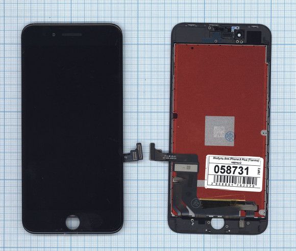 Дисплей для Apple iPhone 8 Plus в сборе с тачскрином (Tianma), черный