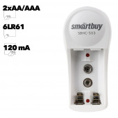 Зарядное устройство SmartBuy SBHC-503 (AA, AAA, Крона) Зарядное устройство SmartBuy SBHC-503 (AA, AAA, Крона)