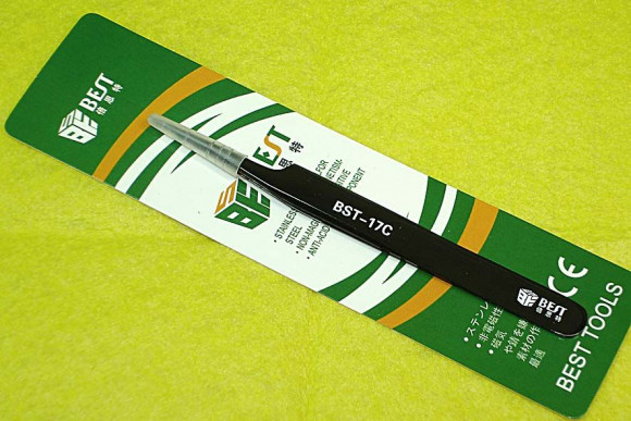 Пинцет Best BST-17С прямой острый 115мм