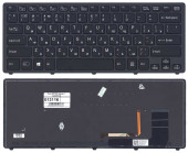Клавиатура для ноутбука Sony SVF14N Flip, черная с подсветкой Клавиатура для ноутбука Sony SVF14N Flip, черная с подсветкой