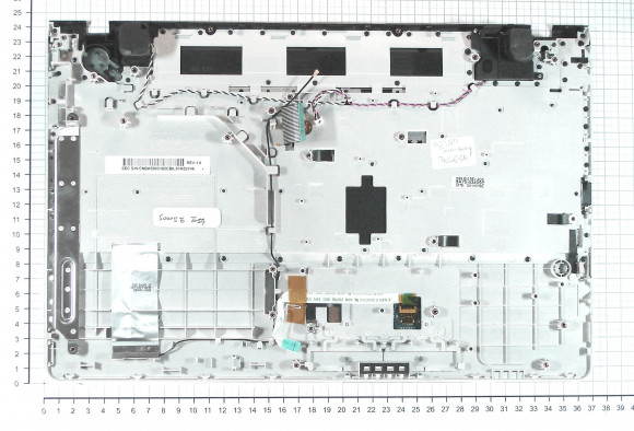 Клавиатура для ноутбука Samsung 300E5A 305E5A, черная топ-панель, серебристая Клавиатура для ноутбука Samsung 300E5A 305E5A, черная топ-панель, серебристая