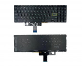 Клавиатура для ноутбука Asus VivoBook X521FA, X521FL, чёрная, без рамки, с подсветкой