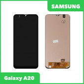 LCD дисплей для Samsung Galaxy A20 SM-A205 в сборе с тачскрином (OLED), черный