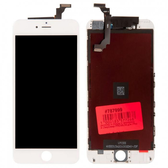 дисплей в сборе с тачскрином ZeepDeep PREMIUM для iPhone 6 plus, белый дисплей в сборе с тачскрином ZeepDeep PREMIUM для iPhone 6 plus, белый