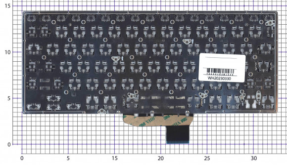 Клавиатура для ноутбука Asus VivoBook S430FA, X430 серебристая