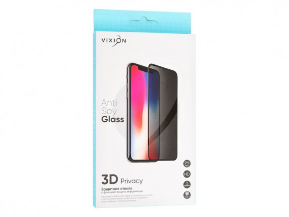 Защитное стекло 3D PRIVACY для Apple iPhone 12 Mini, черный (Vixion)