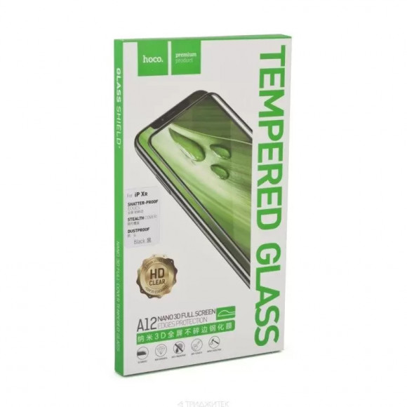 Защитное стекло Hoco Nano 3D Full Screen Protection Tempered Glass для Apple iPhone XR (A12), черное