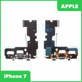 Системный разъем (разъем зарядки) для Apple iPhone 7 c микрофоном, черный
