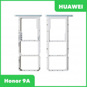 Держатель (лоток) SIM-карты для Huawei Honor 9A, голубой