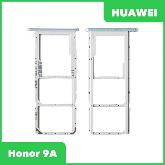 Держатель (лоток) SIM-карты для Huawei Honor 9A, голубой