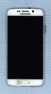 Дисплей для Samsung Galaxy S6 Edge SM-G925F белый с рамкой