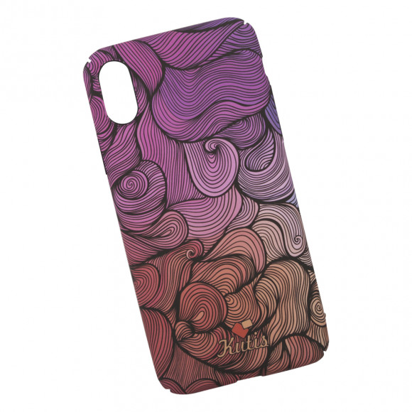 Защитная крышка для iPhone X, Xs "KUtiS" Rainbow Hairs DK-8 (малиновая)