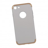 Защитная крышка для Apple iPhone 8, 7, серая с золотой вставкой (коробка)