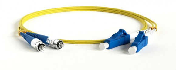 FC-D2-9-FC/UR-LC/UR-H-20M-LSZH-YL Патч-корд волоконно-оптический (шнур) SM 9/125 (OS2), FC/UPC-LC/UPC, 2.0 мм, duplex, LSZH, 20 м Hyperline