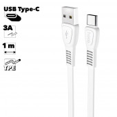 USB кабель Hoco X40 Noah Charging Data Cable For Type-C, 1 метр, белый