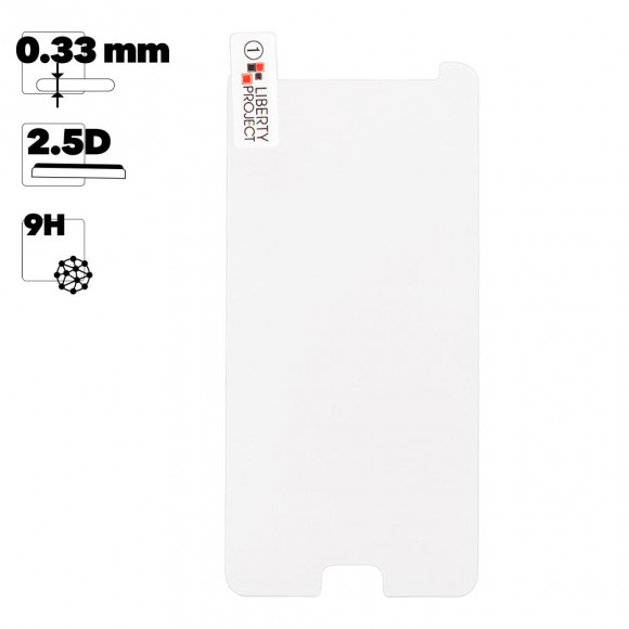 Защитное стекло "LP" для Meizu M3 Note Tempered Glass 0.33 мм, 2.5D, 9H (ударопрочное, книжка)