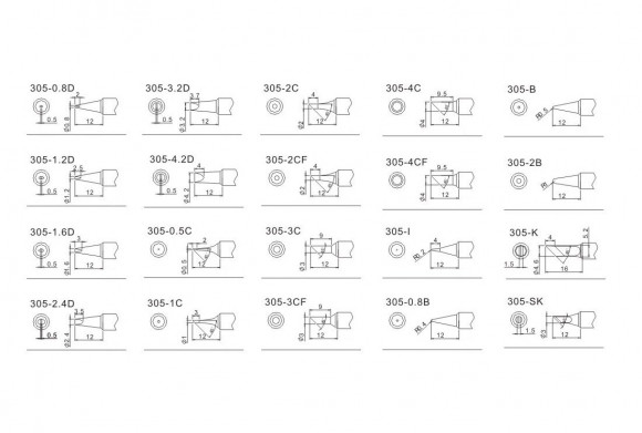 Жало для паяльника Quick 305-2.4D (Quick 305-2.4D)