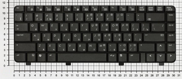 Клавиатура для ноутбука HP 500, 510, 520, черная