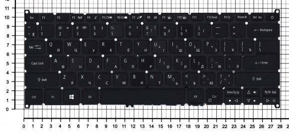 Клавиатура для ноутбука Acer Swift 3 SF314-41, черная с подсветкой