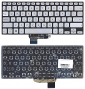 Клавиатура для ноутбука Asus VivoBook S430FA, X430 серебристая