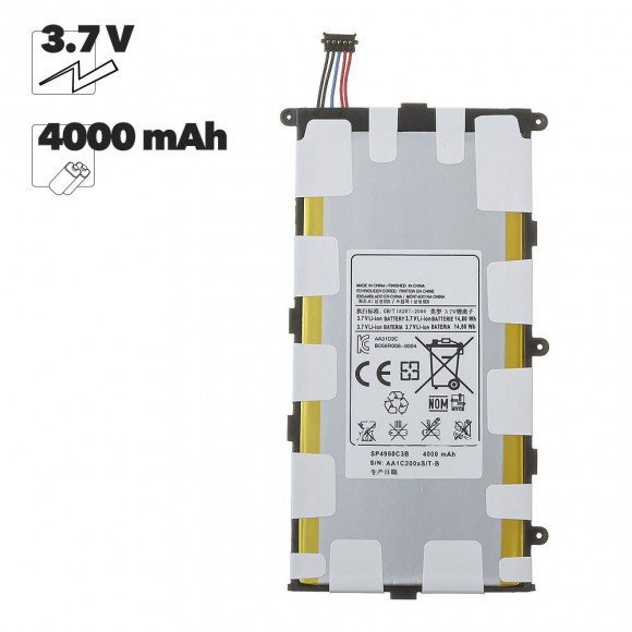 Аккумуляторная батарея для Samsung P3100, P6200, 3.7В, 4000мАч, Li-ion