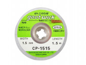 Оплетка (плетенка) для снятия припоя Goot, 1.5мм*1.5м, Япония Оплетка (плетенка) для снятия припоя Goot, 1.5мм*1.5м, Япония