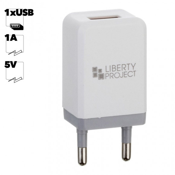 Сетевое зарядное устройство "LP" с USB выходом 1А Brick Series (белый, коробка)