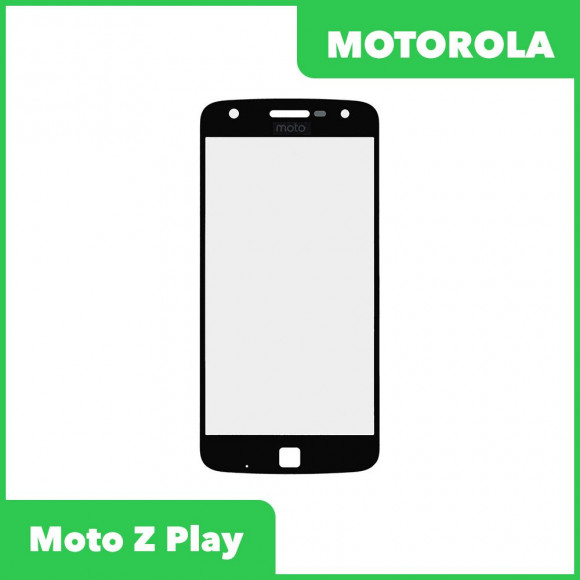 Стекло + OCA пленка для переклейки Motorola Moto Z Play, черный