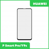 Стекло + OCA пленка для переклейки Huawei P Smart Pro, Y9s (STK-L21), черный