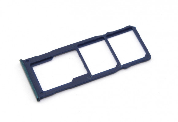 Держатель (лоток) SIM-карты для Samsung Galaxy M31 (M315F), голубой