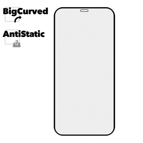 Защитное стекло для iPhone 12, 12 Pro Super max Anti-static big curved glass
