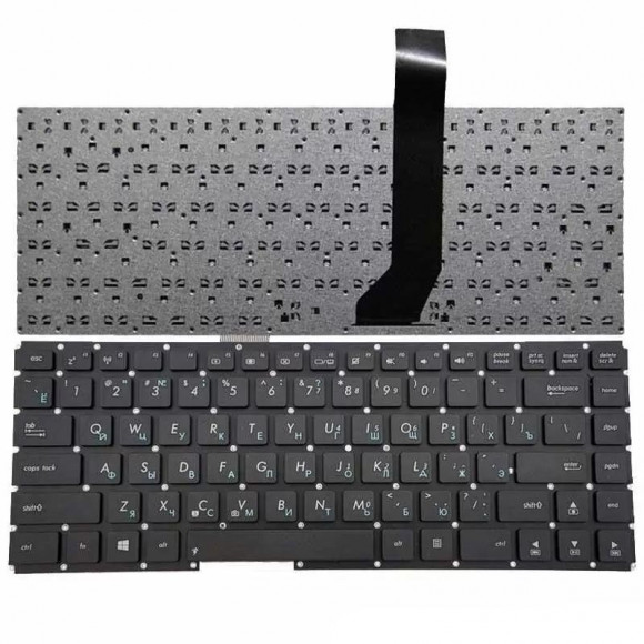 Клавиатура для ноутбука Asus K46, K46С, K46CA, K46CB, K46CM черная, без рамки