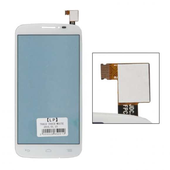 Сенсорное стекло (тачскрин) для Alcatel Pop C7 7041D, белый