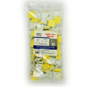 Площадка самоклеящаяся BNH, Ø 3,2мм, 19х19мм, нейлон, 100 шт, цвет: белый Площадка самоклеящаяся BNH, Ø 3,2мм, 19х19мм, нейлон, 100 шт, цвет: белый