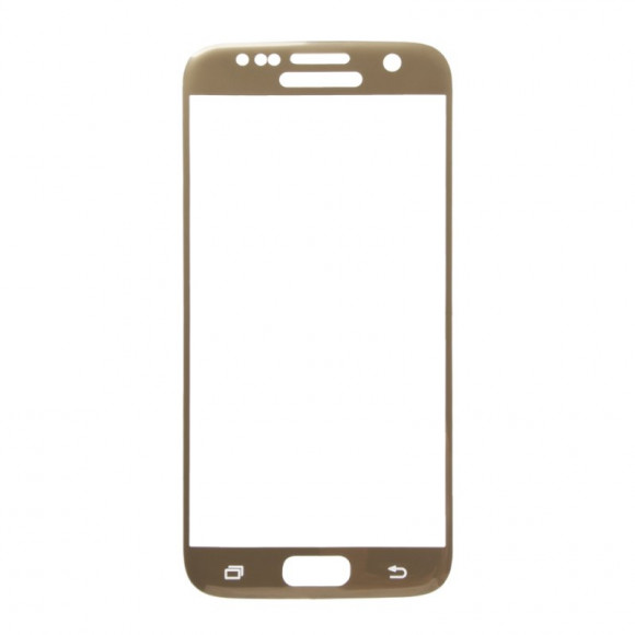 Защитное стекло Tempered Glass для Samsung Galaxy S7 (золотое)