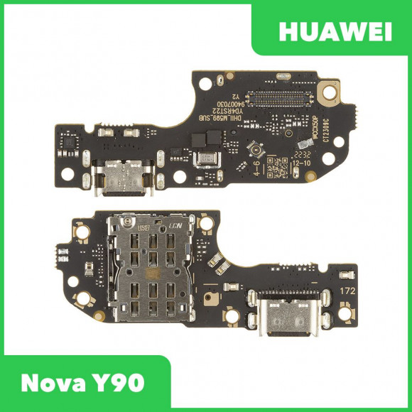 Системный разъем (разъем зарядки) для Huawei Nova Y90 (CTR-LX1), микрофон