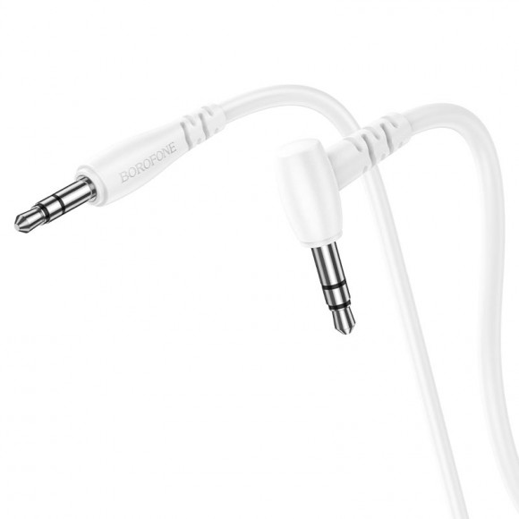 Кабель AUX (3,5-3,5) BOROFONE BL10 (1м) (белый)