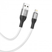 Кабель USB HOCO X72 Creator silicone для Lightning, 2.4А, длина 1.0м, белый
