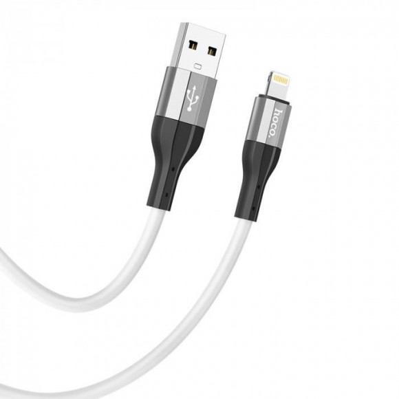 Кабель USB HOCO X72 Creator silicone для Lightning, 2.4А, длина 1.0м, белый