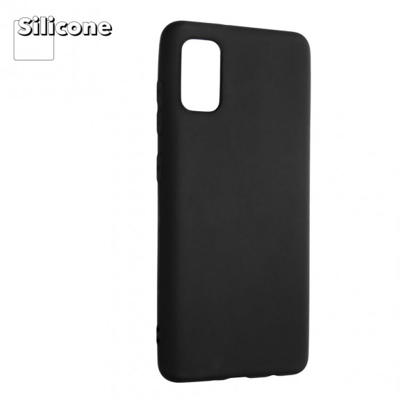 Силиконовый чехол "LP" для Samsung Galaxy A41 (A415F) TPU, черный, непрозрачный (европакет)