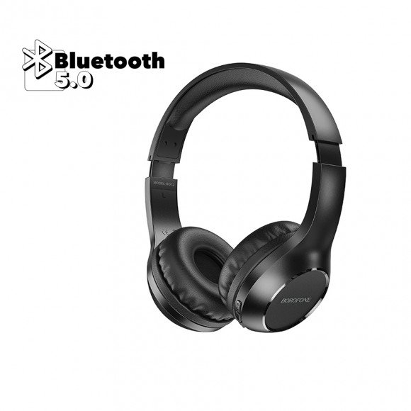 Bluetooth гарнитура Borofone BO12 Power BT 5.0, накладная, черный
