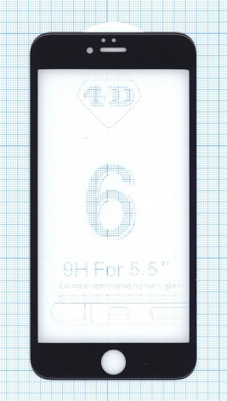 Защитное стекло 4D для Apple iPhone 6, 6S Plus, черное