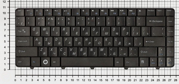 Клавиатура для ноутбука Dell Inspiron 11z 1110, черная