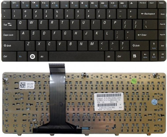 Клавиатура для ноутбука Dell Inspiron 11z 1110, черная Клавиатура для ноутбука Dell Inspiron 11z 1110, черная