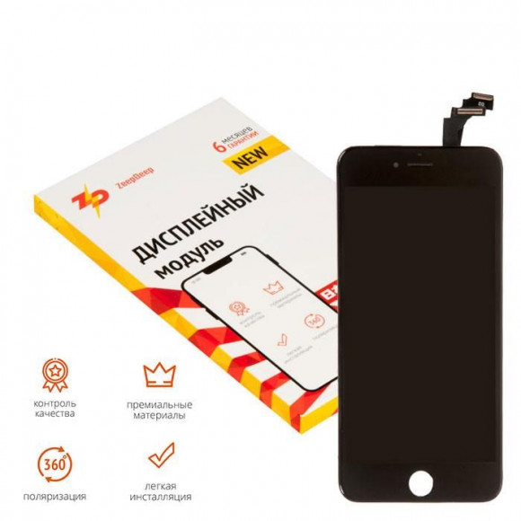 дисплей в сборе с тачскрином ZeepDeep PREMIUM для iPhone 6 plus, черный