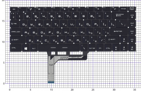 Клавиатура для ноутбука MSI Alpha 15 A4DE(MS-16UK) черная