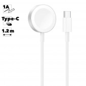 Беспроводное зарядное устройство BOROFONE BQ21 USB-C для iWatch 5W, магнитное (белый) Беспроводное зарядное устройство BOROFONE BQ21 USB-C для iWatch 5W, магнитное (белый)