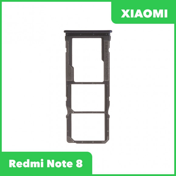 Держатель (лоток) SIM-карты для Xiaomi Redmi Note 8, синий