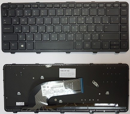 Клавиатура для ноутбука HP Probook 430 G2, черная, с рамкой, с подсветкой